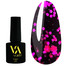 Gel polish VALERI Color № 117 translucent with large purple glitter 6 ml (VA117) - Фото №1