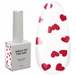 Топ NAILSOFTHEDAY Kupidon top 02 с бордовыми сердечками без липкого слоя 10 мл