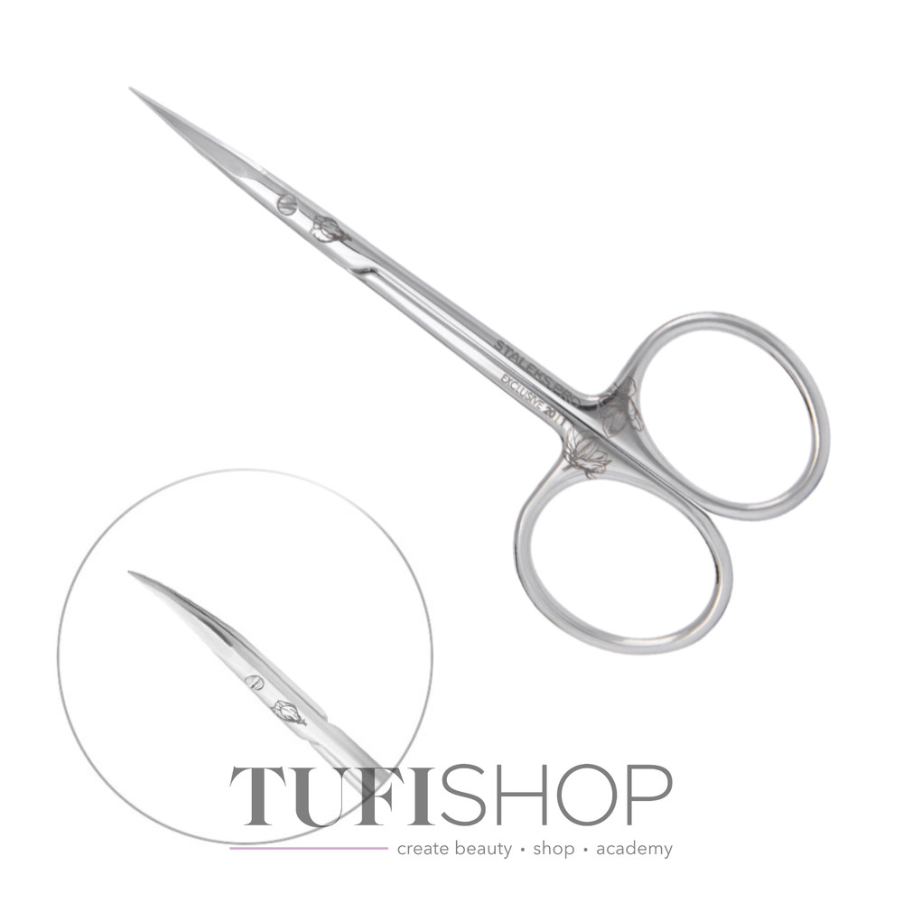 Professional cuticle scissors Staleks Pro EXCLUSIVE 20 TYPE 1 (magnolia